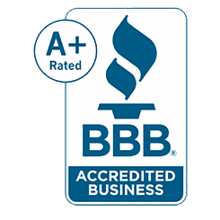 BBB Accredited Business logo proudly showcasing an A+ rating.