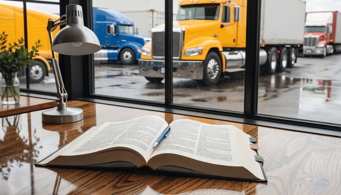 FMCSA federal trucking regulations manual used by Michigan truck accident attorney to prove violations