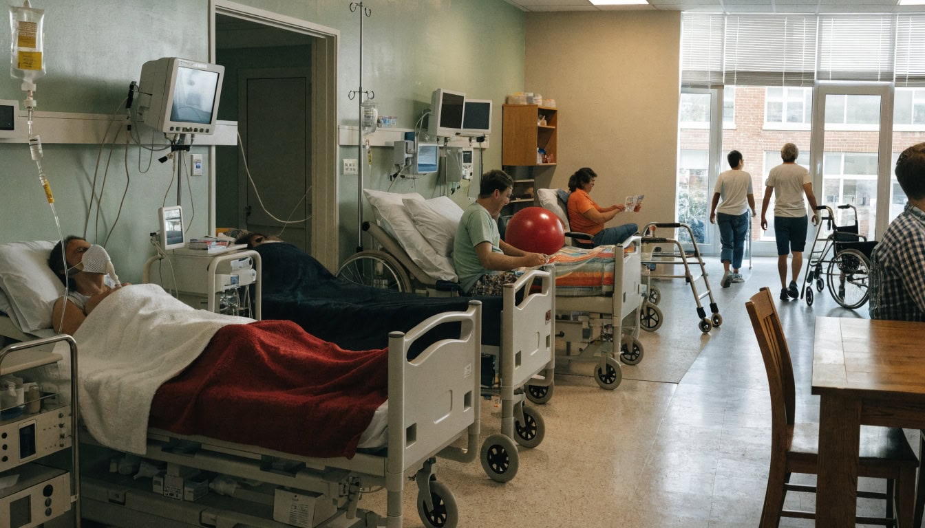 Brain hemorrhage recovery timeline showing stages from acute treatment through long-term rehabilitation and neurological recovery