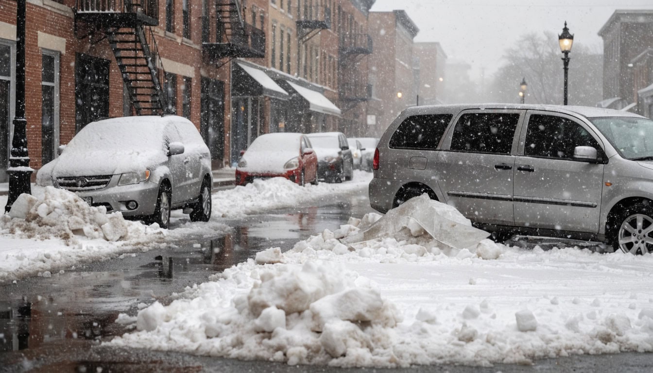 Michigan winter slip and fall accident documentation showing ice conditions and property owner negligence in premises liability case